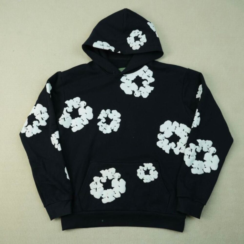 Men's Black and White Hoodie
